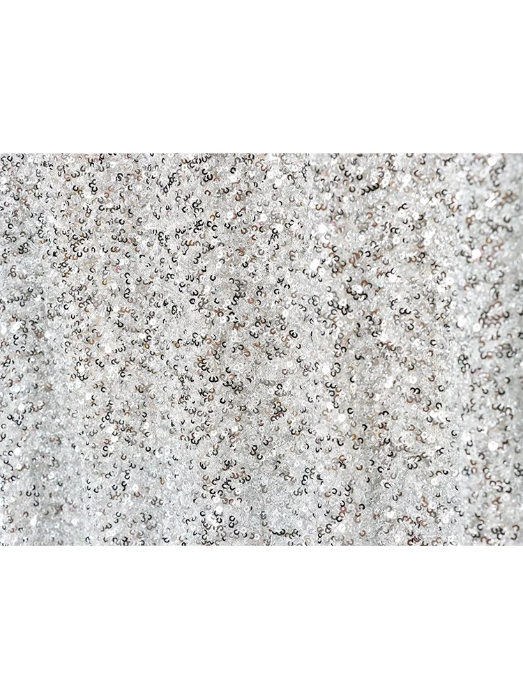 TFMLN 여성 여름 스팽글 드레스 섹시한 반짝이 스파게티 스트랩 민소매 백리스 슬링 드레스 우아한 이브닝 파티 드레스