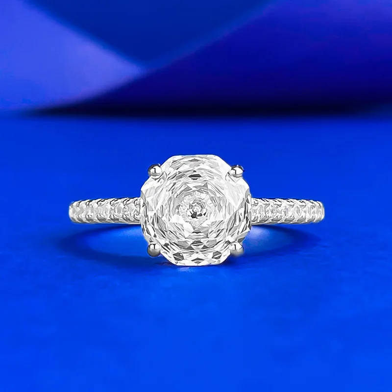 

Новое восьмиугольное обручальное кольцо из стерлингового серебра 925 пробы диаметром 2,5 карата тысячелетия можно подарить в качестве универсального подарка