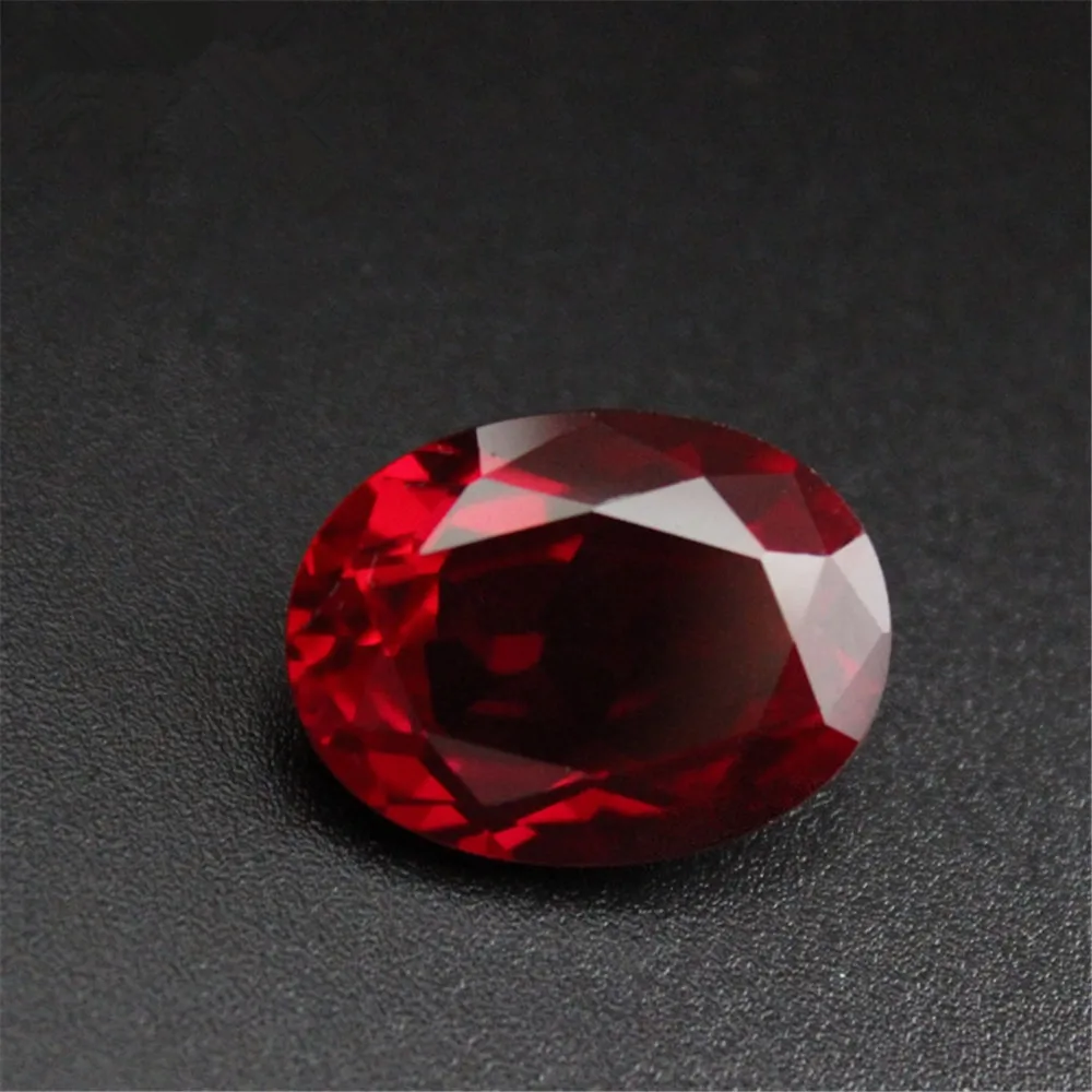 Blood-red Ruby Oval Cut Gemstone Egg Shape Faceted Ruby Gem Multiple Sizes to Choose C62R