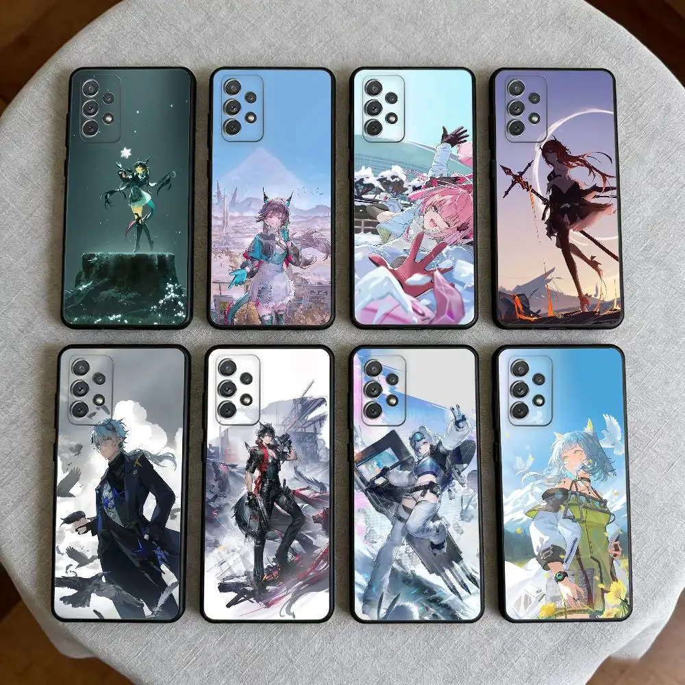 

G-Game Arknight E-Enfield Phone Case For Samsung Galaxy A73,A72,A71,A70,A53,A52,A51,Soft Silicone Black Cover