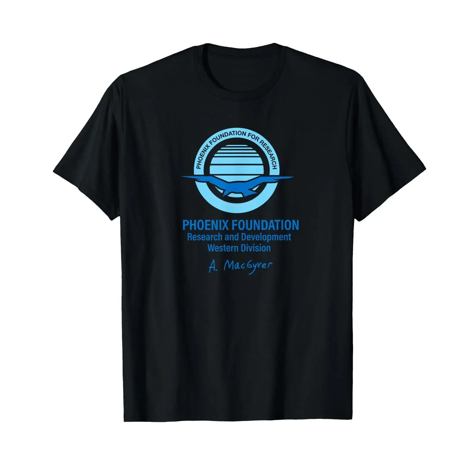 MacGyver Original Series Phoneix Foundation T Shirt vintage Washed homme graphic Soft fashion Unisex Slightly Breathable