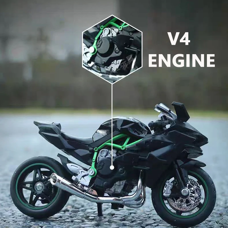 1:18 H2r Legering Sport Motorfiets Model Diecast Metal H2r Motor Collectie Simulatie Speelgoed Children Gift Motorfiets Model
