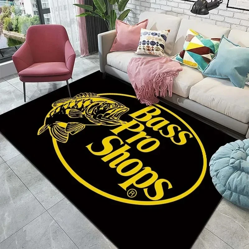 B-Bass Pro Shops Pattern Carpet for Living Room Washable Bedroom Kitchen Bathroom Foot Mat Non Slip Home Hotel Hallway Area Rug