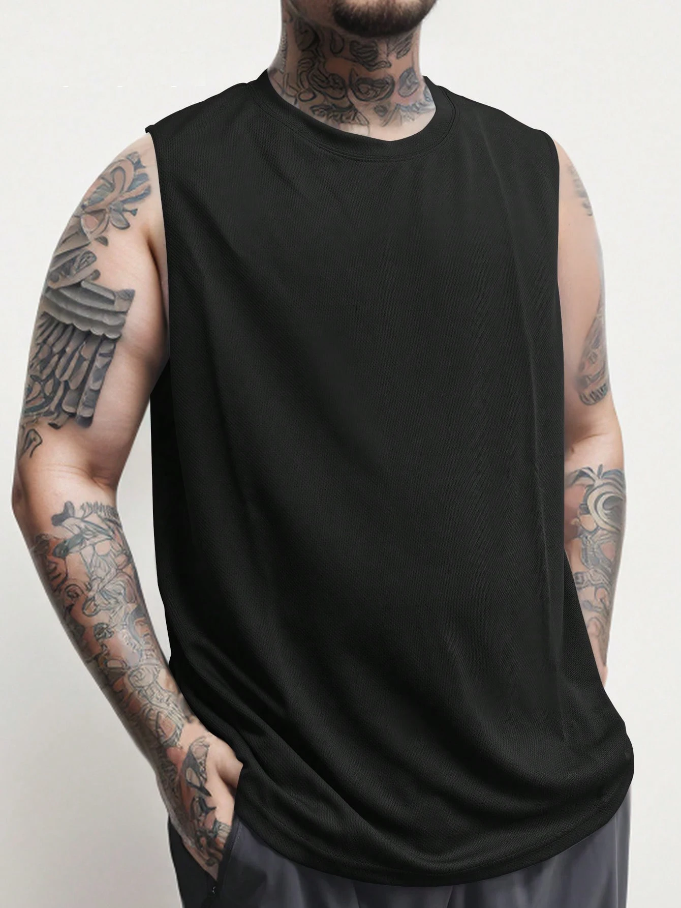 سترة صيفية للرجال بمقاسات كبيرة - بلوزة عصرية بدون أكمام بأكمام قصيرة للذكور الكبار والطويل، ملابس خارجية كاجوال خفيفة الوزن وجيدة التهوية