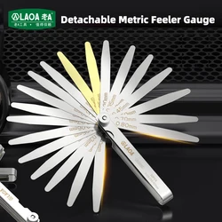 LAOA Feeler Gauge Metric Size 0.02-1mm Thickness Gauge Set Valves Foliage of Valves Spark Plug Gap For Measurement Probe Gap