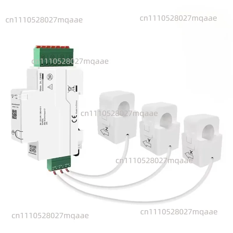 for 120A WiFi Din-rail Energy Meter 3 Phase Power Monitor Work with Withdrawable Split-core CTs 220V 240V