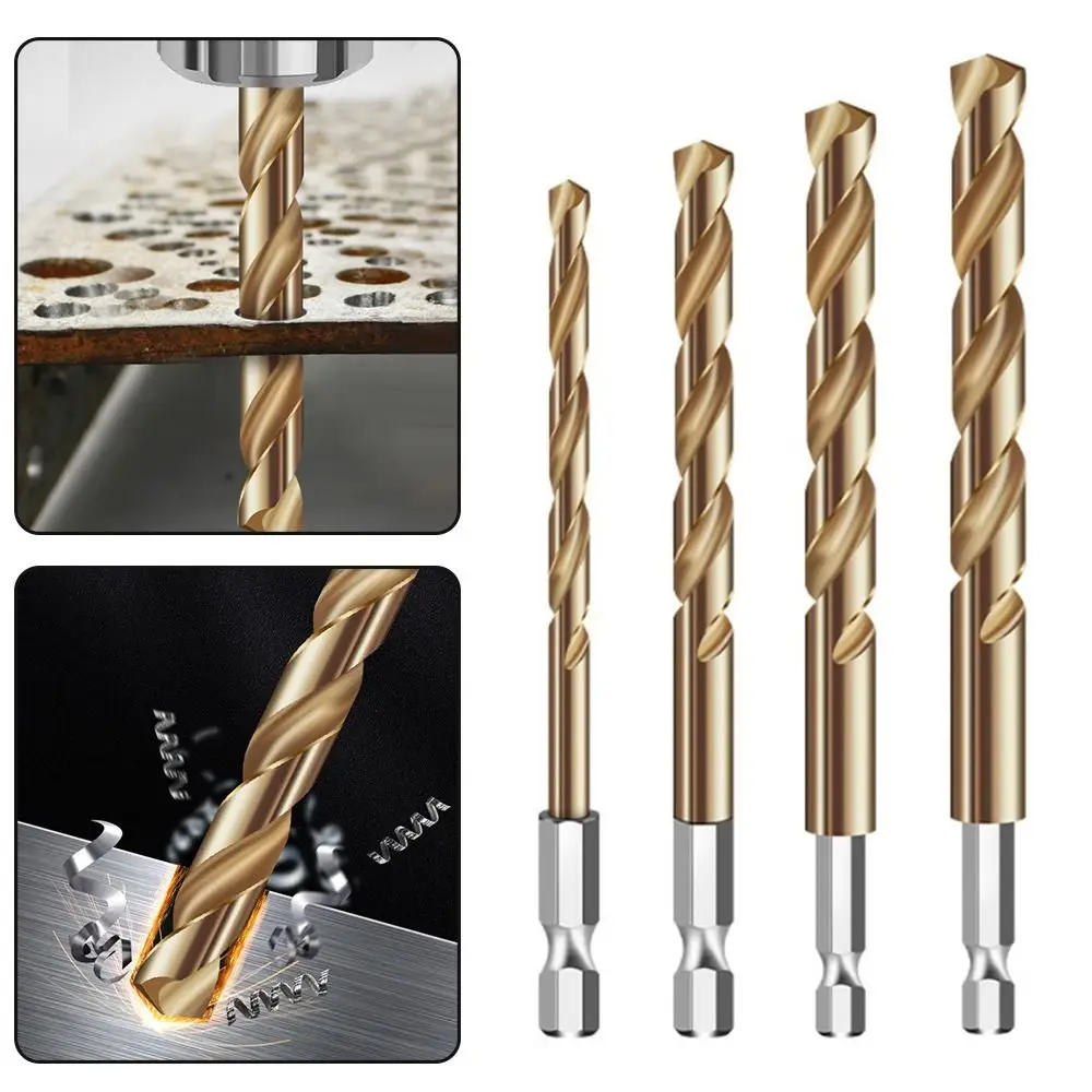 Power Tool 1/4 Hex Shank 1.5mm-10.0mm Drill Bit Set Hexagonal Handle Twist Drill High Speed
