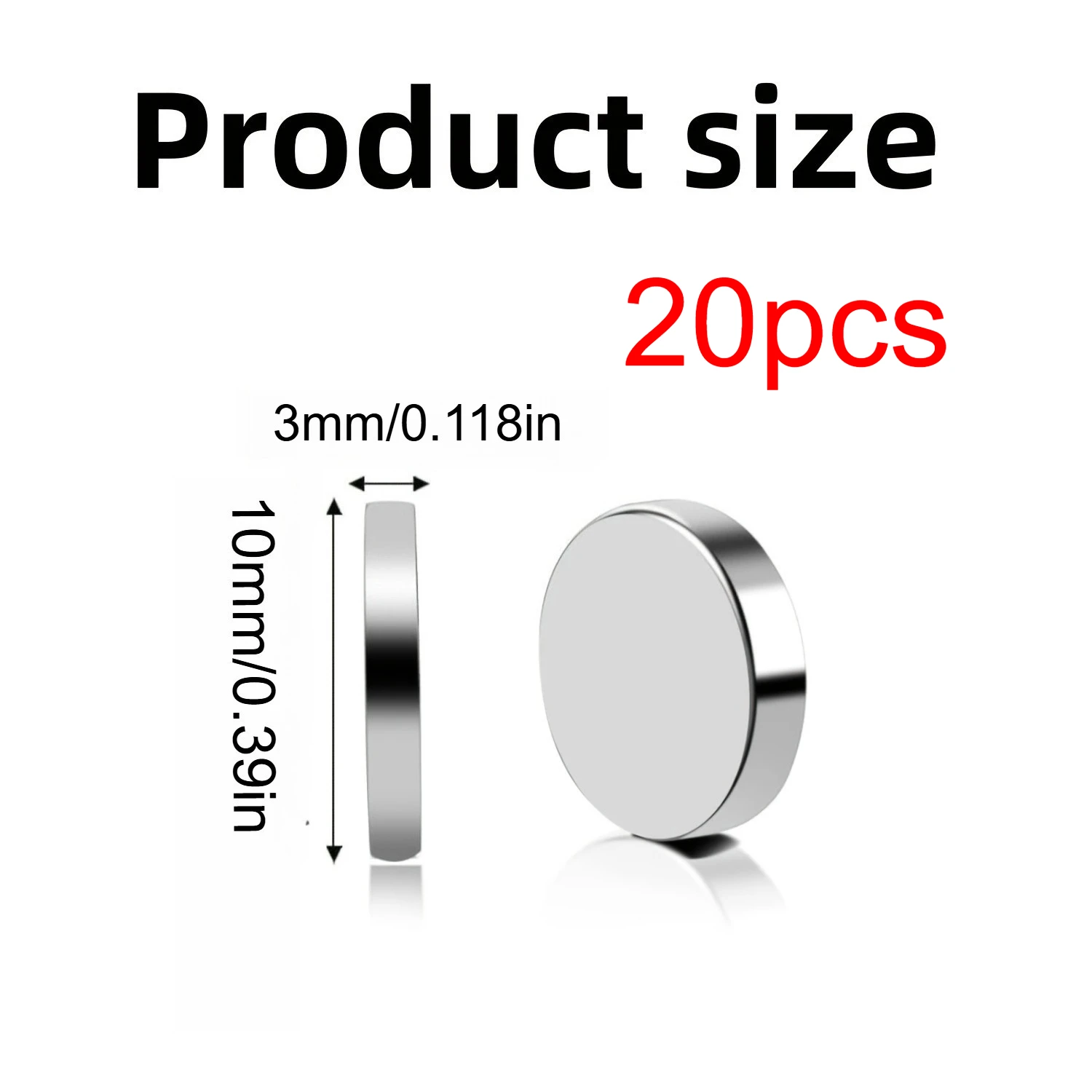 10x1/10x2/10x3mm-20/50/100 stuks ronde koelkastmagneten veel gebruikt in kantoren DIY Whiteboard, keuken gereedschap opslag nail art