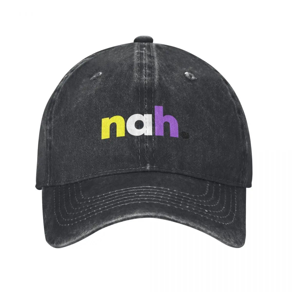 nah. LGBTQ Nonbinary Pride Baseball Cap Beach summer hat Thermal Visor Girl'S Hats Men's