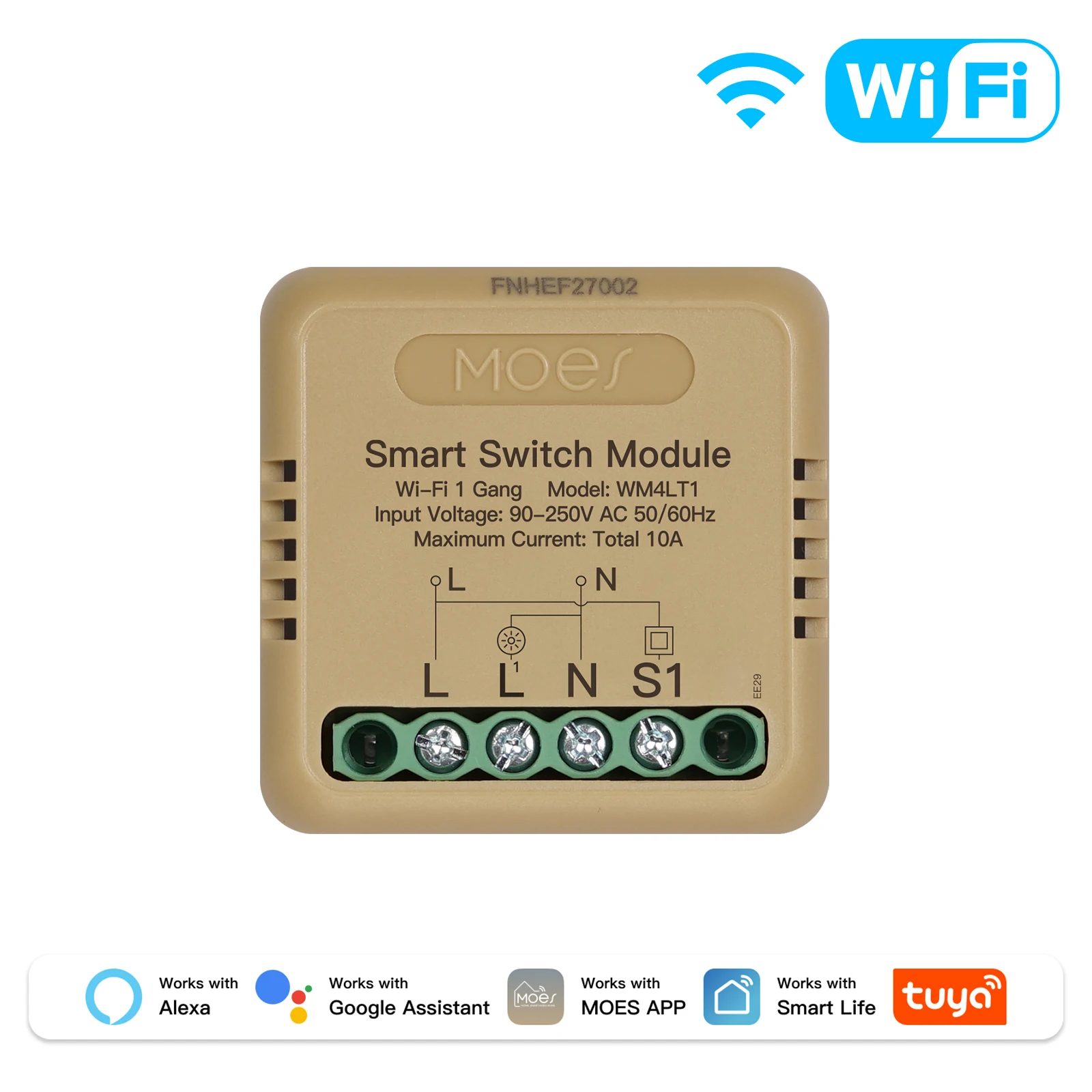 ​ ​ MOES Mini-Smart-Switch 1–4 Gang, WiFi/Zigbee-DIY-Modul, funktioniert mit Alexa und Google Home, Timer und Sprachsteuerung, Hausautomation ​ ​