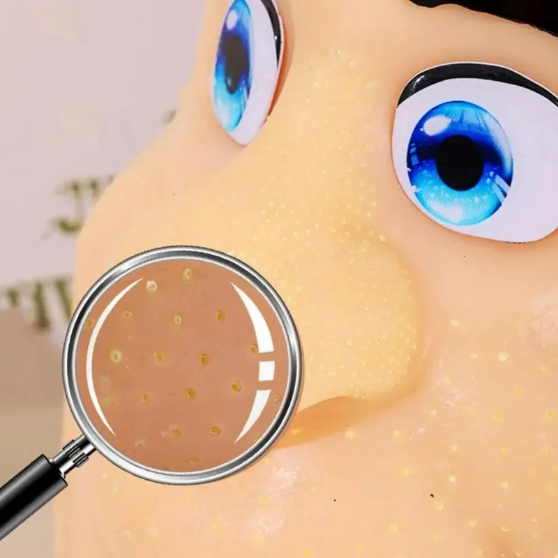 Man Head Pimple Popping Toy with Tweezers Anxiety Stress Relief Acne Popping Cleansing Fidget Toy Blackheads Removal Decompressi