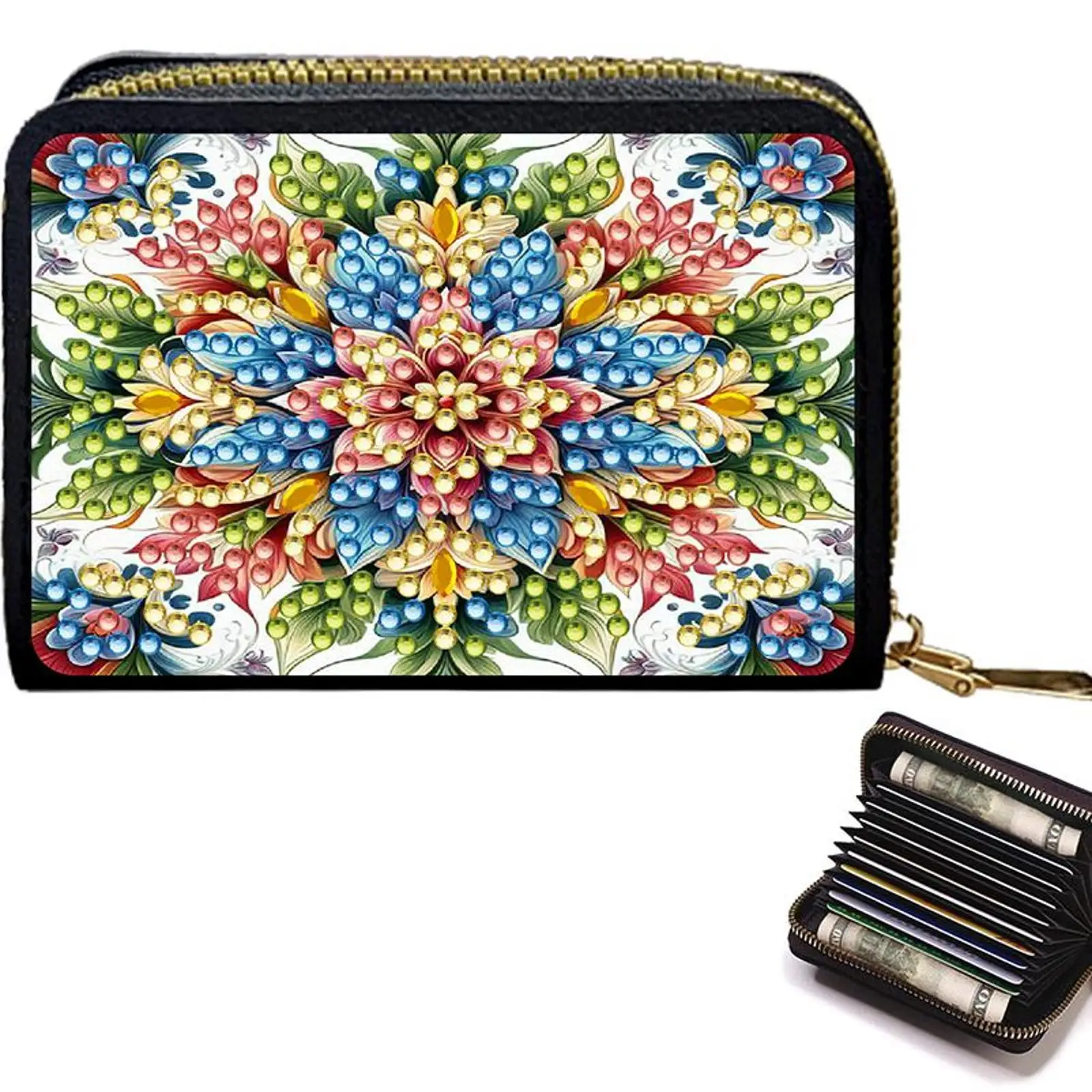 

Mandala DIY Diamond Painting Fashion Card Holder Coin Purse Gift for Friends