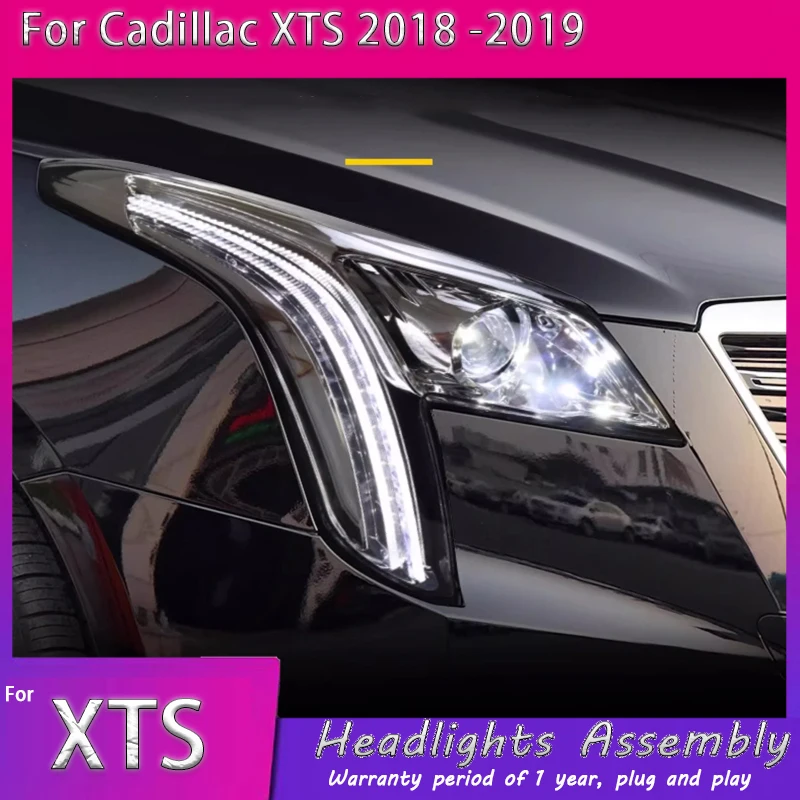 

Автомобильные фары для Cadillac XTS, фары 2018-2019 XTS, светодиодные фары для проектора, дневные ходовые огни, автомобильные аксессуары