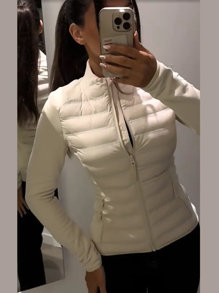 Light and Thin Down Cotton Coat for Women 2025 New Thin Design Windproof Warm Autumn Winter Cotton Jacket Outdoor Sports Jacket