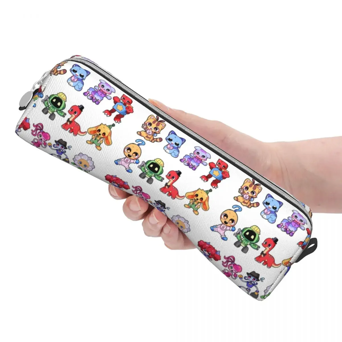 Cute Pencil Case Kawaii Happys Pencil Pouch Trees Friends  Cartoon School Pencil Cases Boy Girl PU Leather School Stationery