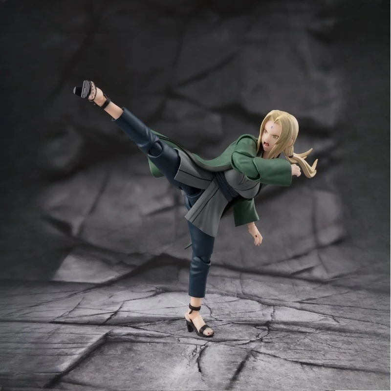 バンダイオリジナル S.H.Figuarts シリーズ「NARUTO -ナルト- 疾風伝 沖波を操るツナデ」アクションフィギュア組み立てモデルおもちゃコレクタブルモデル