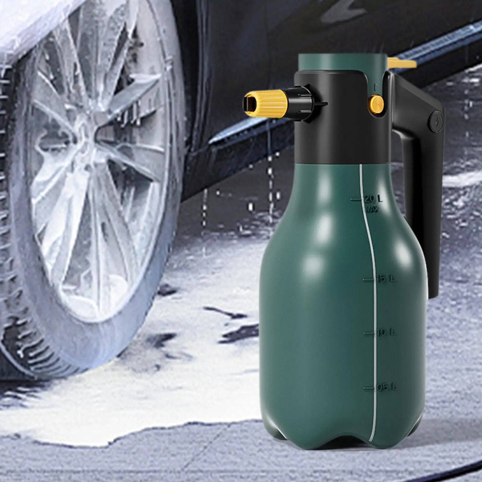 Electric Foam Sprayer Automatic 2L Handheld Foamer for RV Car Detailing