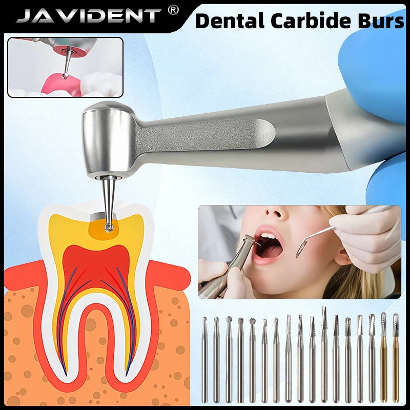 10Pcs Dental Extraction-Specific Carbide Reamers High-Speed Carbide Drills Wear-Resistant and Heat-Resistant Dental Materials