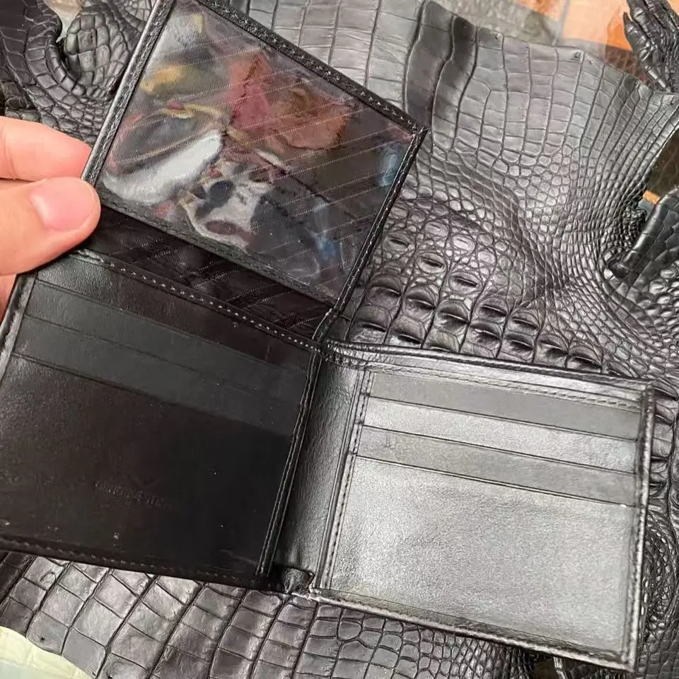 2025  Luxury Pearl Fish Leather Men's Wallets Fashion Genuine Leather Money Bag For Man Stingray skin Large Capacity Wallet 45