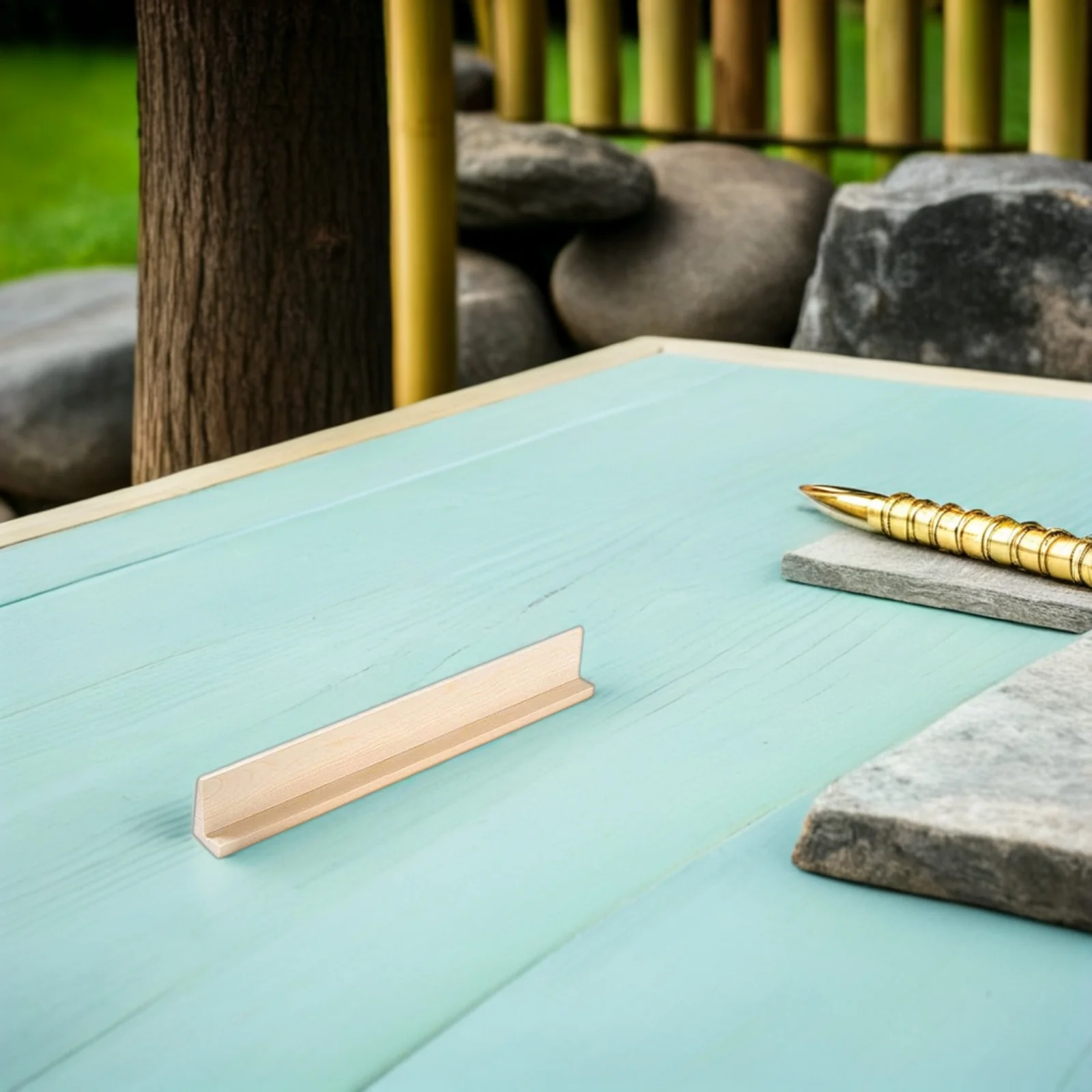 6 stuks houten domino lade multifunctionele houder voor alfabetspellen en doe-het-zelf ambachten gladde rand displaystandaard voor kinderen leren