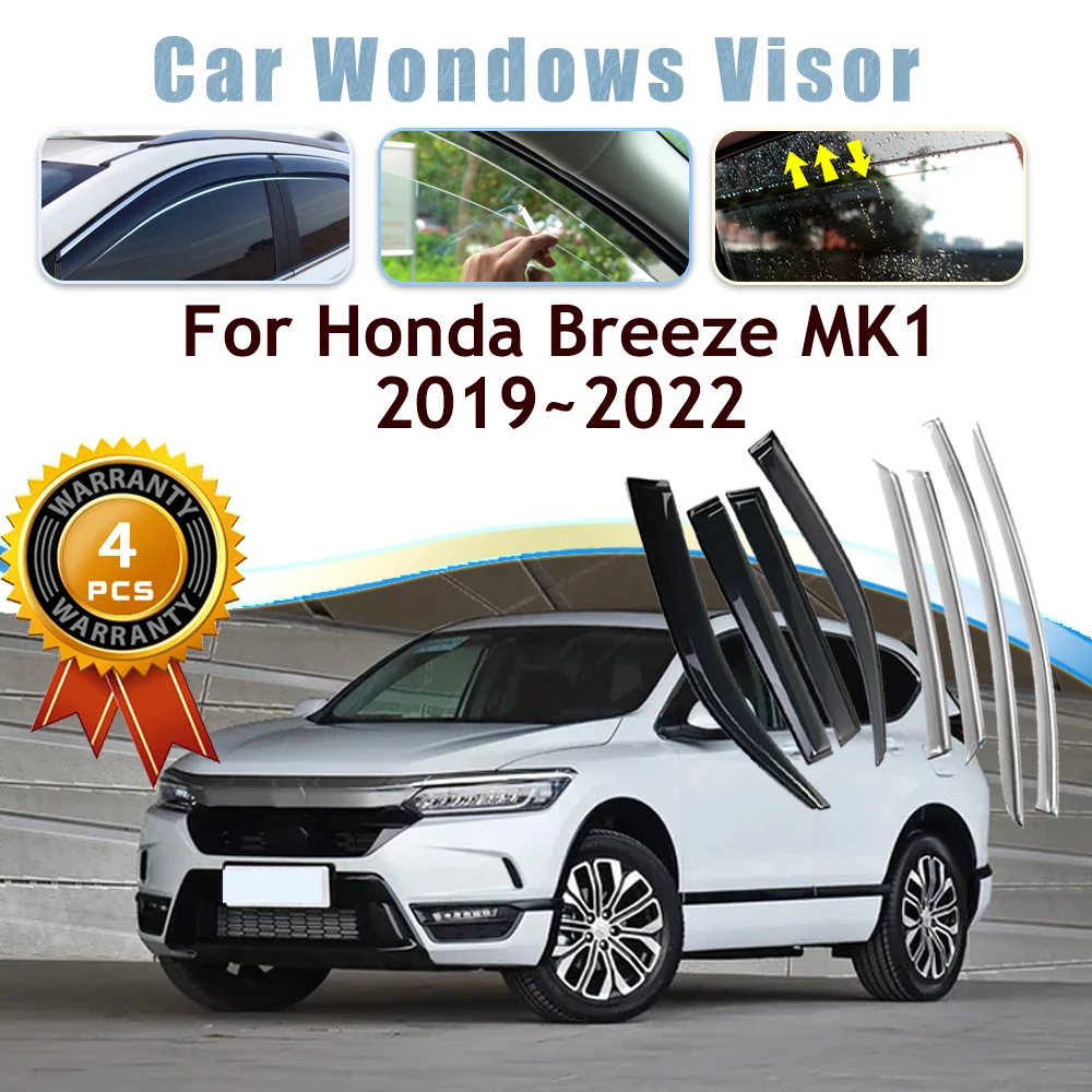 Car Window Visors For Honda Breeze MK1 2019 2020 2021 2022 Shock Absorption Vent Rain Snow Side Guard Deflector Auto Accessories