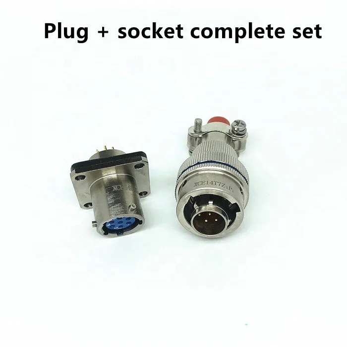 7-Core Roestvrijstalen Luchtvaart Plug Xce14t7k1p1 Socket Xce14f7z1d1 Stekker Rvs Buis Connector