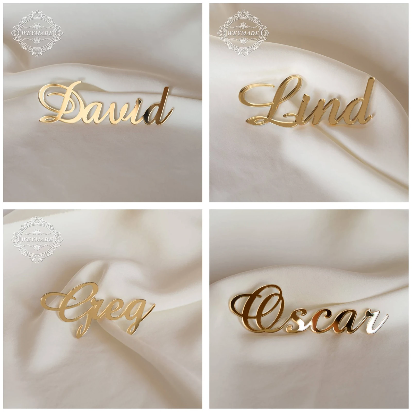 1pcs Custom Wedding Place Cards Personalized Name Place name settings Guest name tags party decoration Wedding Signs Calligraphy