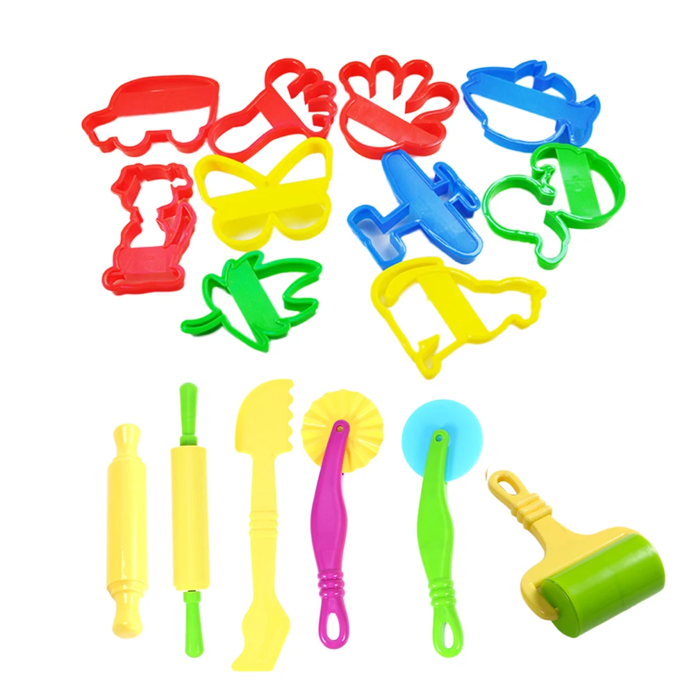 16 Pcs Colorful Clay Mold Set Tools for Kids Toys DIY Assorted Designs Modelling