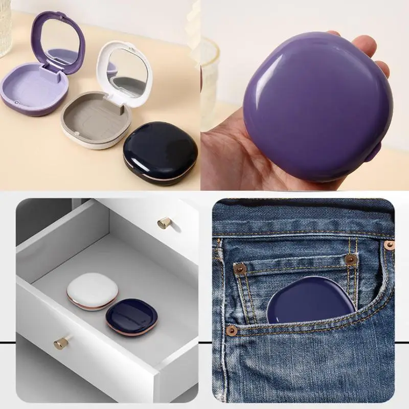 1Pc Retainer Box Magnetic Cover Fake Teeth Denture Storage Case Mouth Guard Aligner Braces Orthodontics Container Oral Hygiene