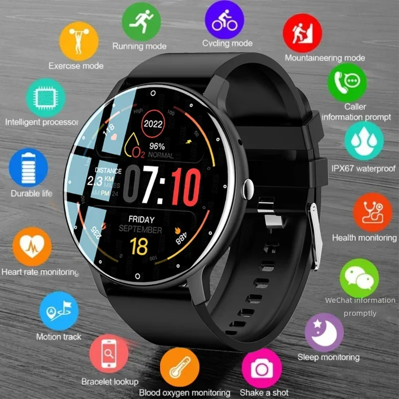 2024 For Xiaomi Smart Watch Men Bluetooth Call Sports Fitness Bracelet Voice Assistant Women Waterproof Smartwatch For Men +Box