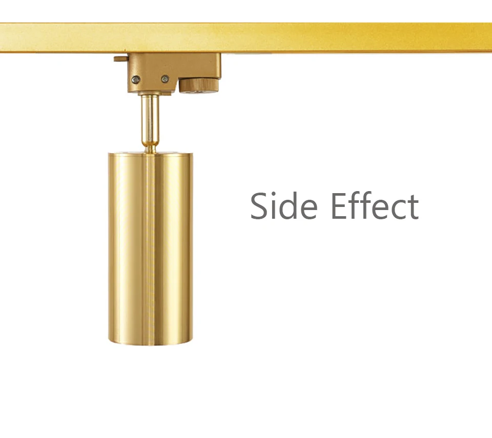 Goldene Schienenstrahler 220V LED-Schienenleuchte COB-LEDs Drehbare Deckenlampe für Wohnzimmer, Bar, Bekleidungsgeschäft, Laden, Gang – Detail 11