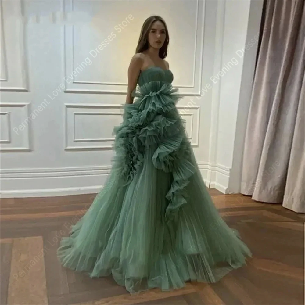 Customized Sweetheart Collar Women Evening Dresses Gorgeous Sleeveless Prom Gowns Cocktail Party Mopping Length فساتين س