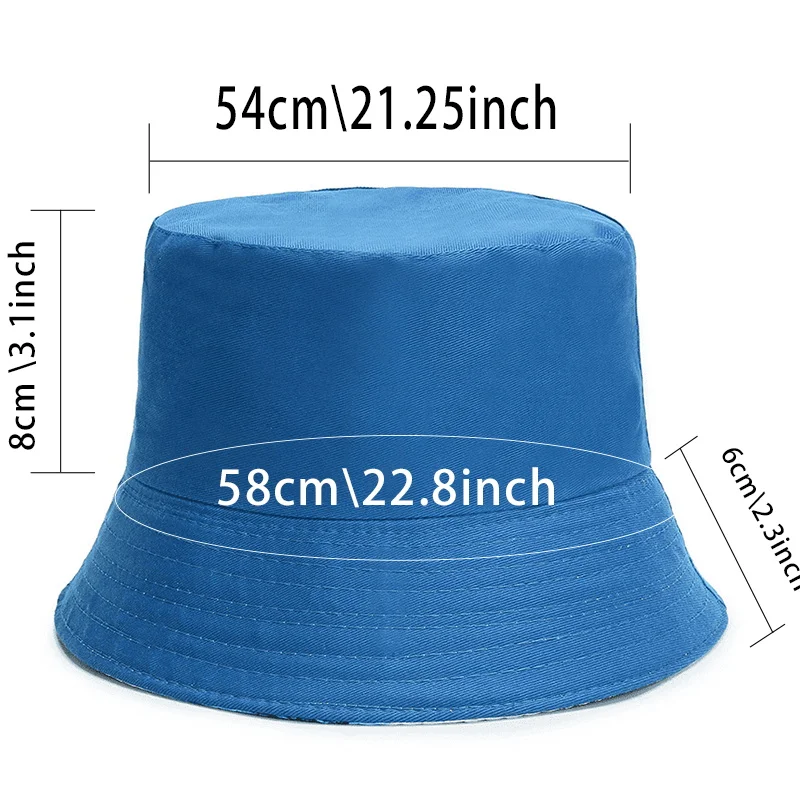 Fishing Hat Fisherman Fashion Reversible Cap Wood Art Letter Pattern Print Bucket Hats Men Women Beach  Girl Boy Panama Hat