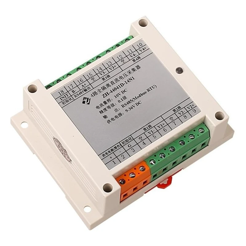 4-Channel AC and universal voltage and current analog isolation acquisition module, high-speed RS485 Modbus-TCP