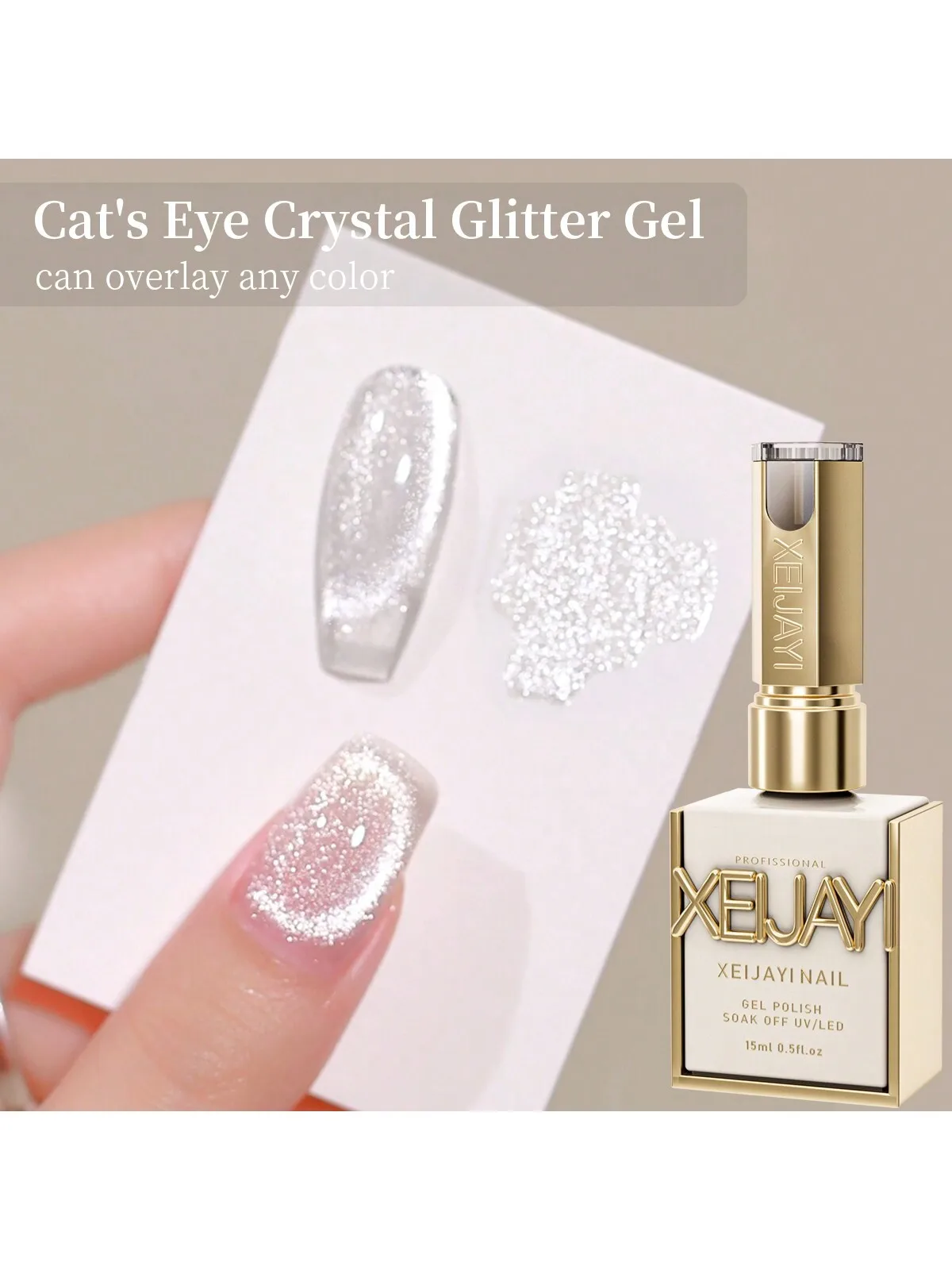 XEIJAYI 15ml Cat Eye Gel Polish. Glittery, Magnetic. Needs UV/LED Lamp. For Home & Salon DIY