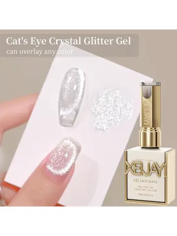 15ml Universal Silver Cat Eye Gel Polish. Glittery, Magnetic. Needs UV/LED Lamp. For Home & Salon DIY