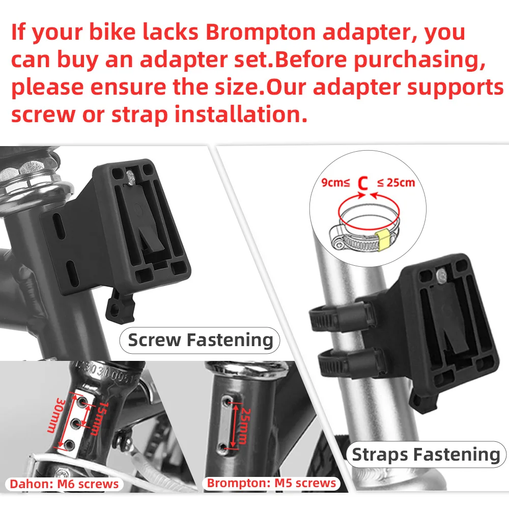 Rhinowalk Bike Handlebar Bag Quick Release With Rain Cover Shoulder Strap For Brompton Folding Bike Shoulder Pack Urban Cycling view 3