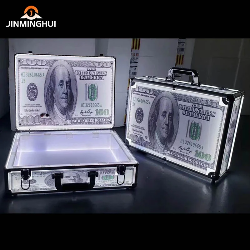 Night Club VIP Service Advertising LED Light Box Custom Logo Presenter Briefcase Style Bottle Glorifier for Champagne