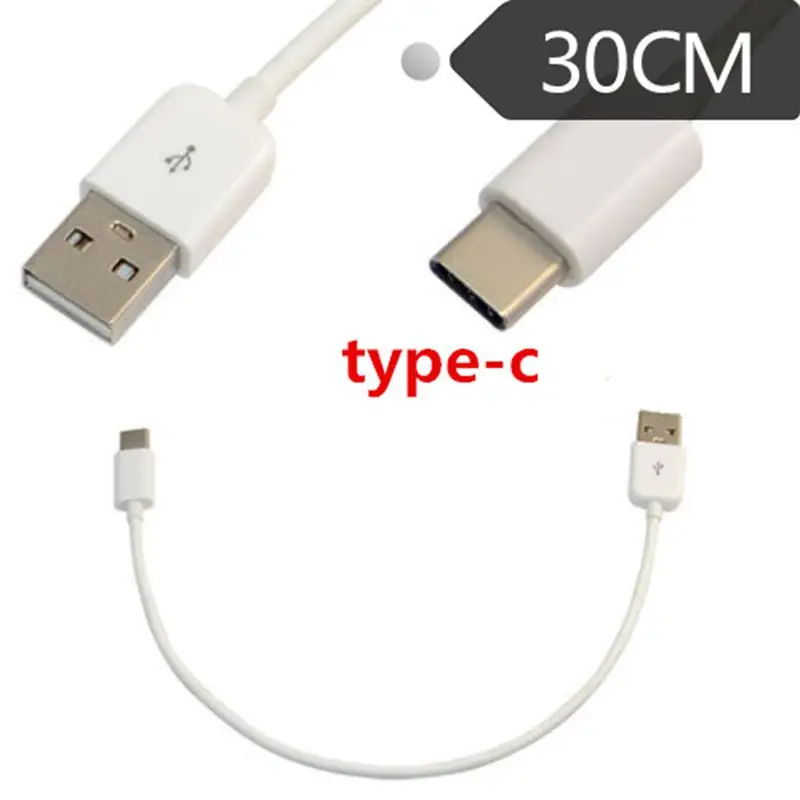 0.3m Black/White USB 3.1 Type-C Male to USB 2.0 A Male Pearl Shell Tablet Phone Charging Data Cable