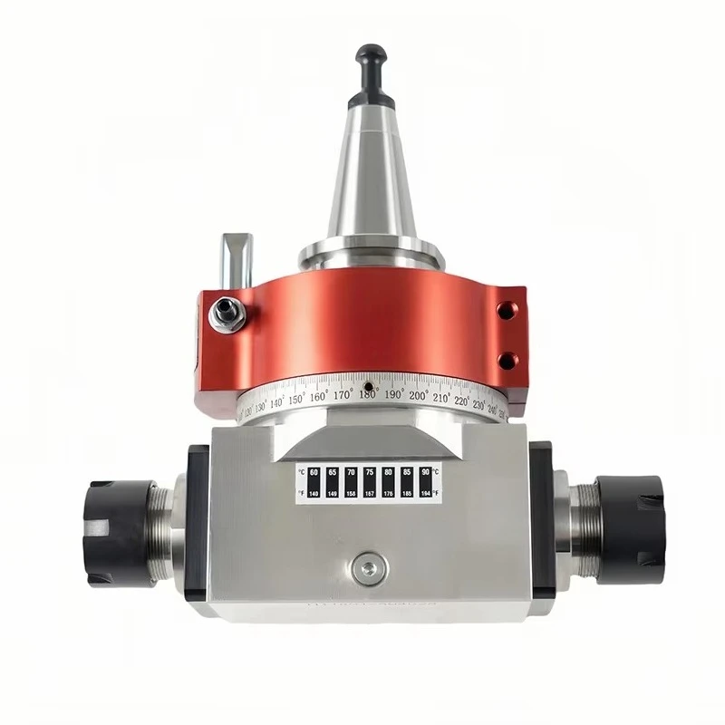 C‑Axis Corner Head ISO30 / HSK63F ER25 Side Milling Head, Angle Head for CNC Numerical‑Control Milling‑Machine