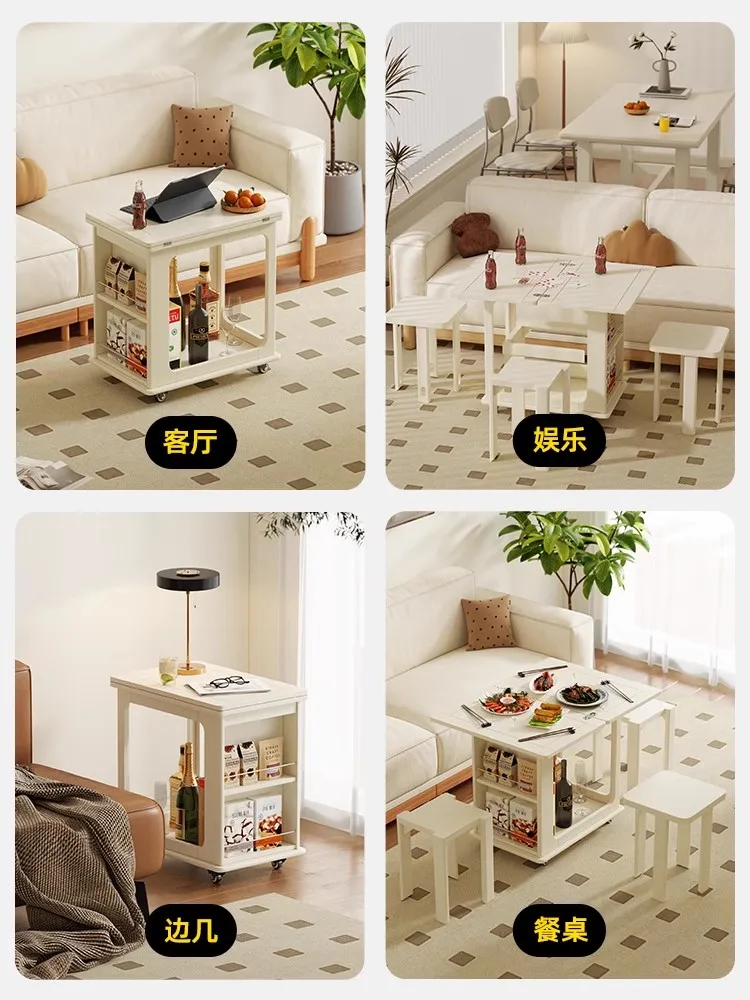 Side table, sofa side cabinet, coffee table, movable folding side table, square table, bedside side cabinet, storage rack