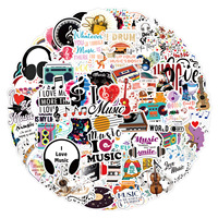100Pcs Concert Music Song Sticker For Snowboard Laptop Luggage Car Fridge DIY Styling Vinyl Sticker