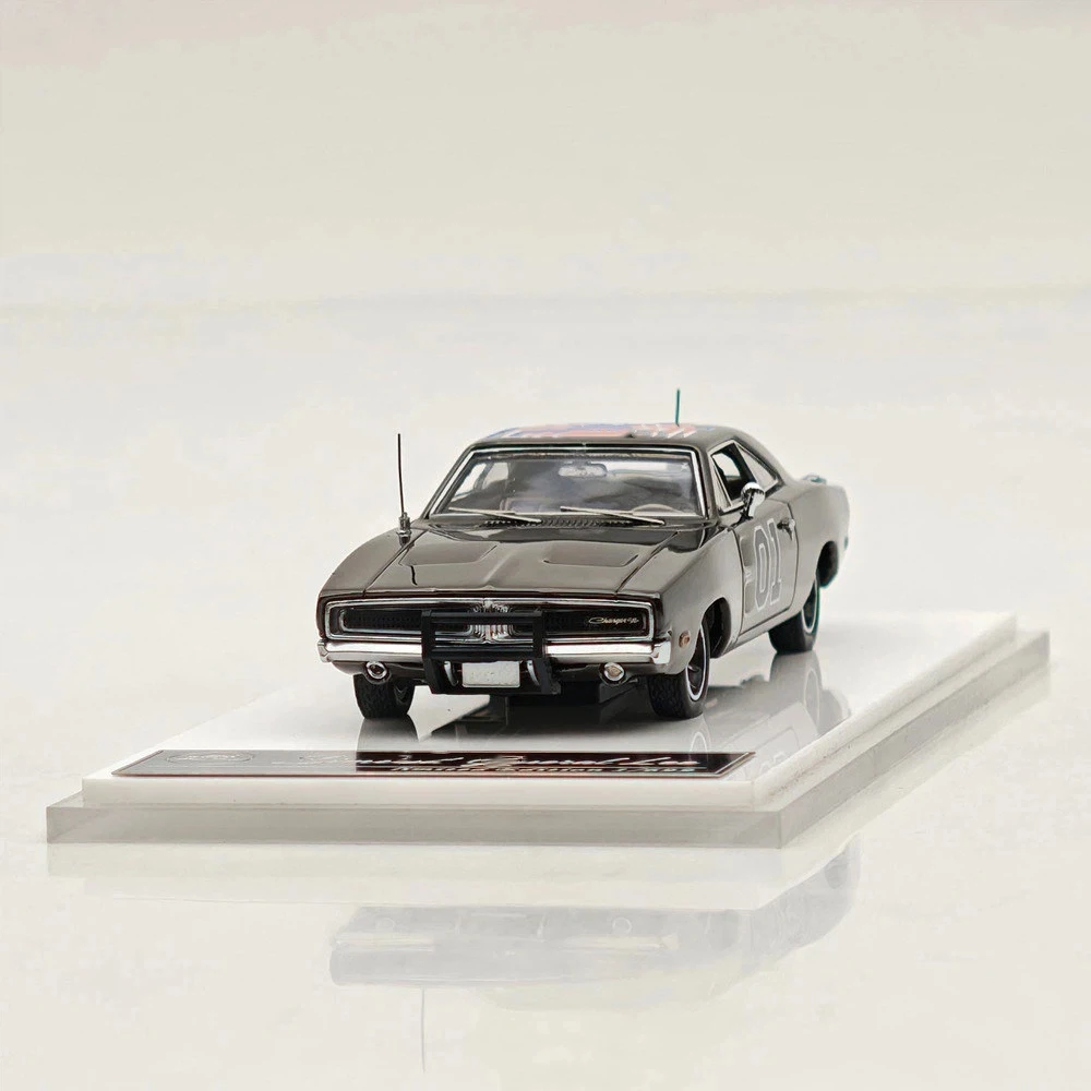 1:64 1969 Charger General Lee Limited Chrome Silver & Chrome Silver-Gray Edition Diecast Model Car Auto Gift Mini Forge view 3