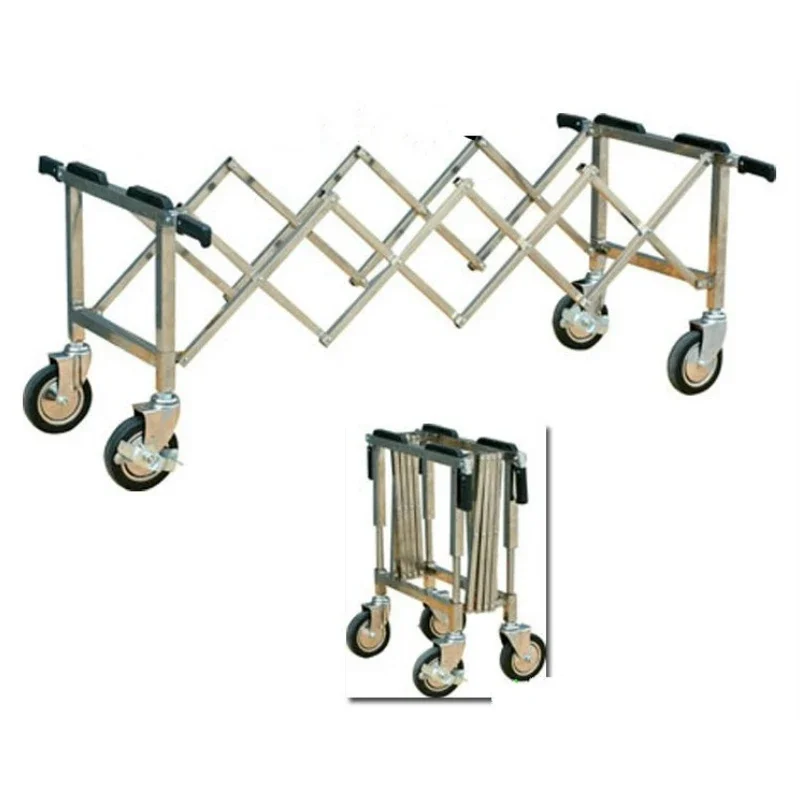 for Heavy Duty Folding Stainless Steel Coffin Trolley For Casket