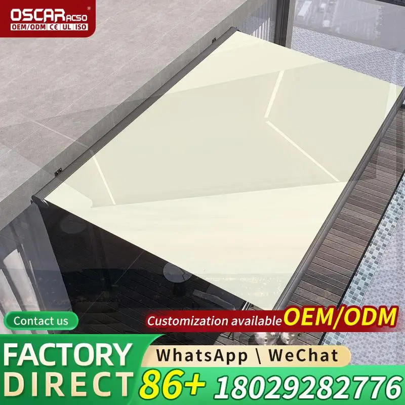 

Scalable Automatic Outdoor Waterproof Aluminum Awnings for Garden Courtyard Factory Custom Full Box Design Ideal for Backyard Pa