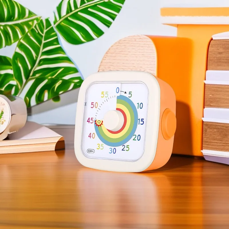 60-Minute Countdown Timer for Kids and Adults, Silent Timer for Home, Kitchen, Or School study Reminder Time Management Tool