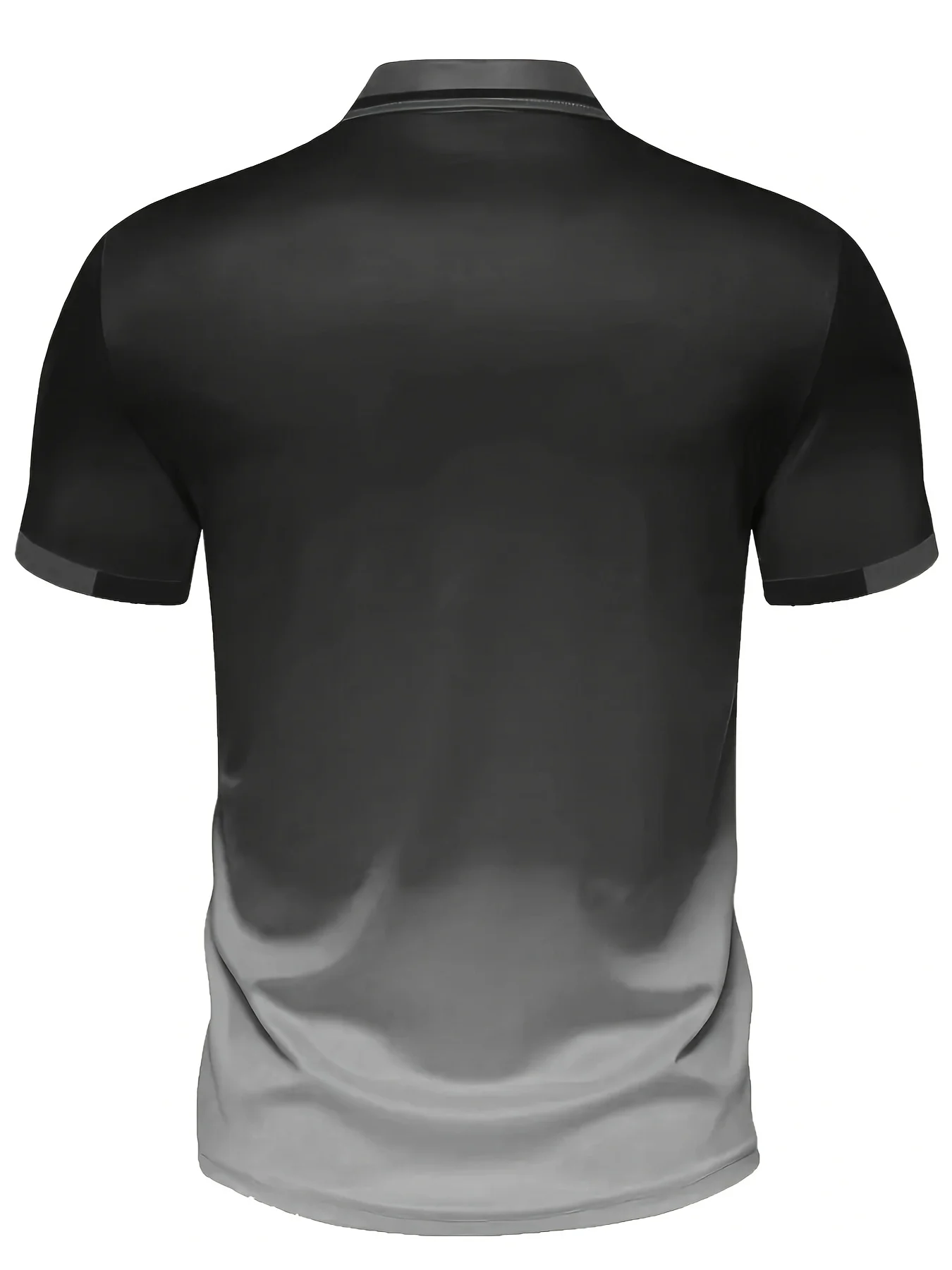 Summer men's short-sleeved polo shirt with 3D print gradient color breathable casual and fashionable outdoor clothing