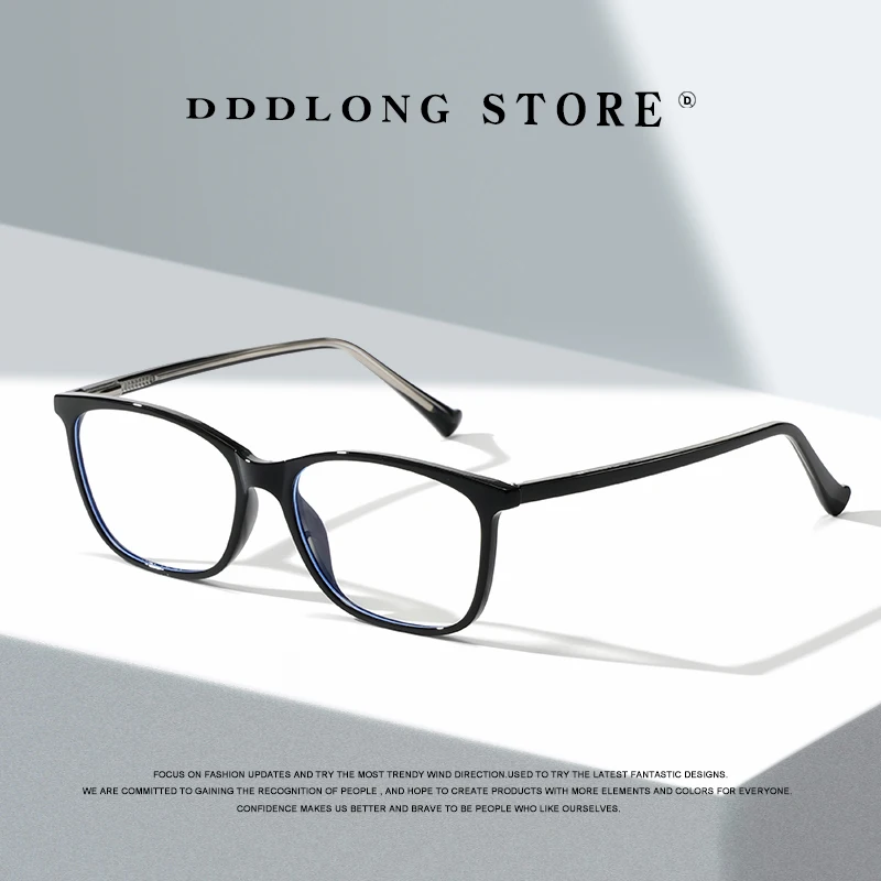 

DDDLONG Anti Blue Light Dioptra Glasses Tr90 Prescription Eyeglasses Frame For Women Optical Lens Can Replaceable Eyewear D509