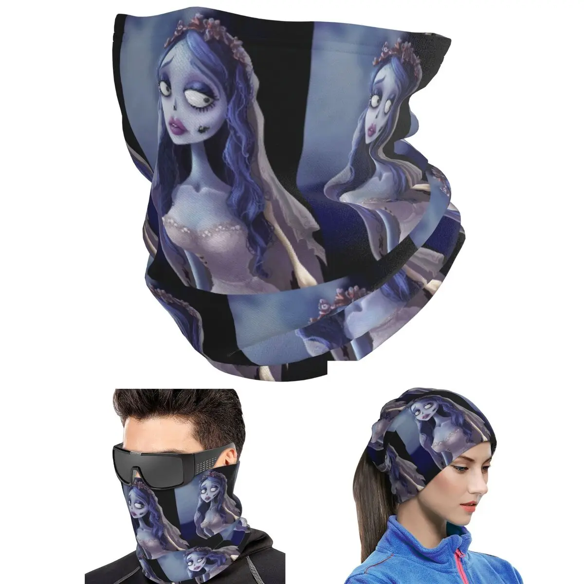 Emily The Corpse Bride Bandana Neck Gaiter Printed Wrap Mask Scarf Multi-use Headband For Men Women Adult Breathable