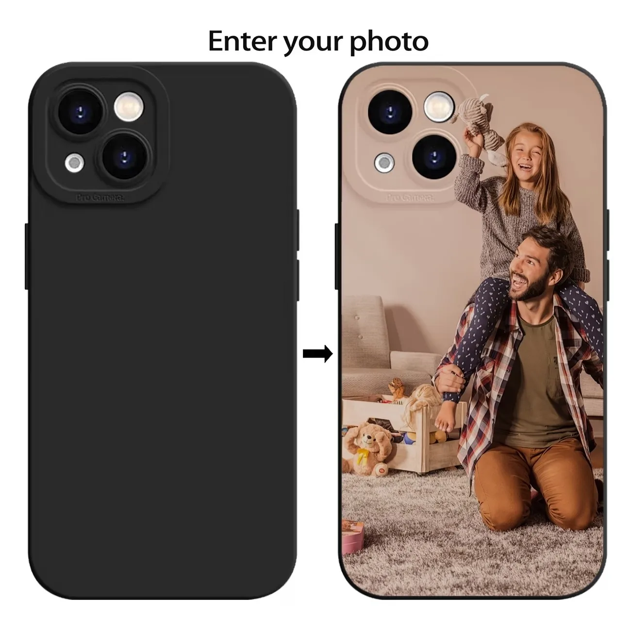 DIY Personalized Custom Case For iPhone 17 16 15 14 13 12 11 Pro Xs Max Mini X XR 6 6S 7 8 Plus 17e 16e Silicone Soft Back Cover view 2